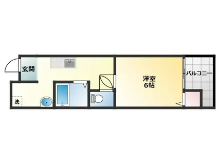 我孫子文化(1K/1階)の間取り写真