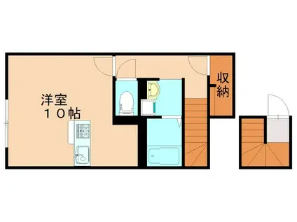 レオネクスト夢丘(1K/2階)の間取り写真