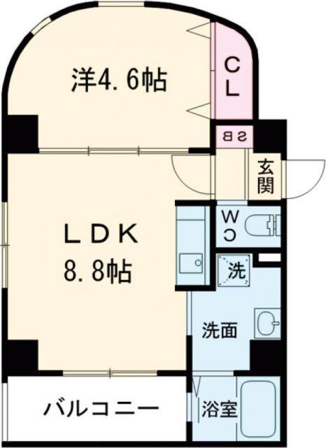 エクセレント天理(1LDK/5階)の間取り写真