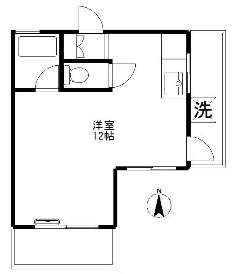 シャトーナベシマ(ワンルーム/3階)の間取り写真