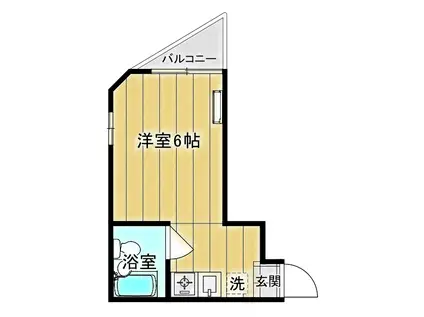 クリスタルエイト(ワンルーム/3階)の間取り写真