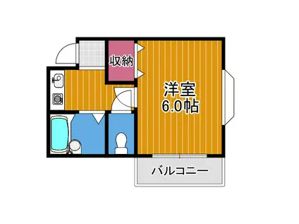 エスポワール21(1K/2階)の間取り写真