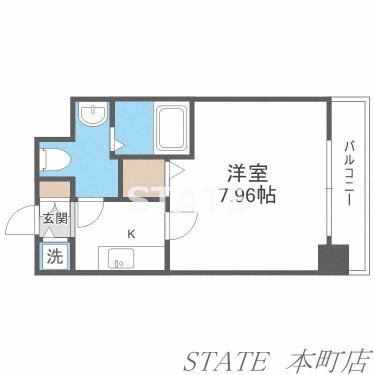 SERENITE日本橋SUD(1K/6階)の間取り写真
