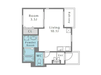アリス I(1LDK/1階)の間取り写真
