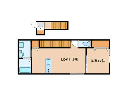 ブロギー南栄(1LDK/2階)の間取り写真