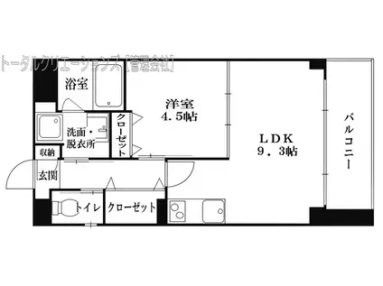 BALLOONY御殿山(1LDK/3階)の間取り写真