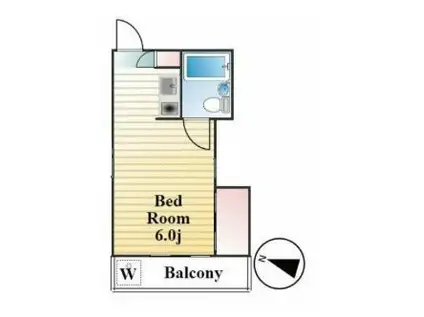 ミキハウス(ワンルーム/3階)の間取り写真