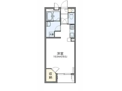 レオネクスト碧(1K/2階)の間取り写真