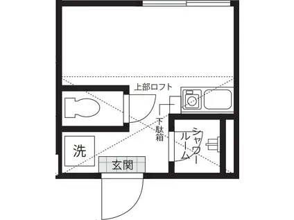 フォース新小岩(ワンルーム/2階)の間取り写真