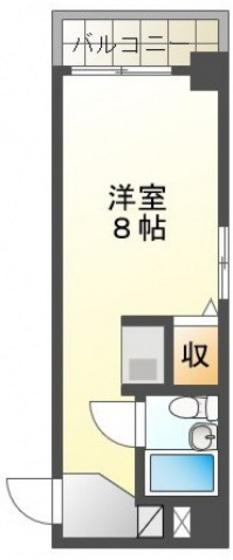DICE BLDG.大手町I(ワンルーム/4階)の間取り写真