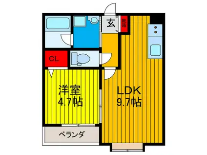 JOYFUL・HOUSE津田駅前(1LDK/2階)の間取り写真