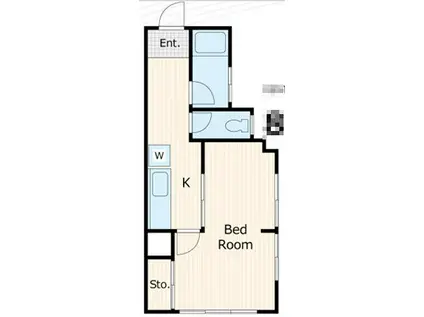 昌英ビル(1K/5階)の間取り写真