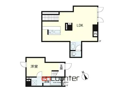 ゼクシア吉祥寺(1LDK/B1階)の間取り写真