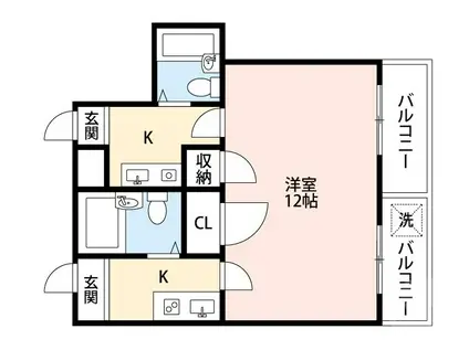 プレアール吹田内本町(1K/5階)の間取り写真