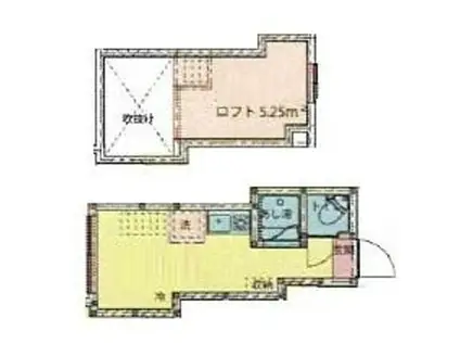 アーバンプレイス中野XIII(ワンルーム/2階)の間取り写真
