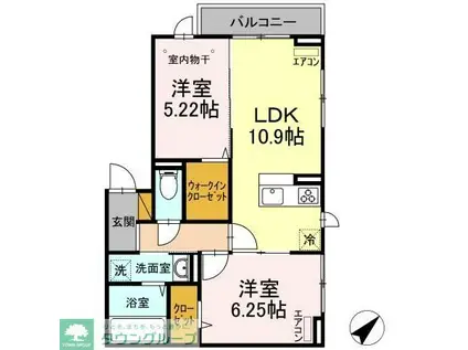 メゾンさくら(2LDK/3階)の間取り写真