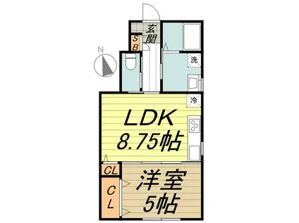 ルシエール久我山(1LDK/1階)の間取り写真