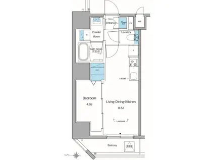 ルフォンリヴェント池袋(1LDK/9階)の間取り写真