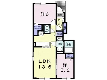 ハーモニーIII(2LDK/1階)の間取り写真