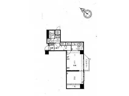 シャンボール中島公園(1LDK/6階)の間取り写真