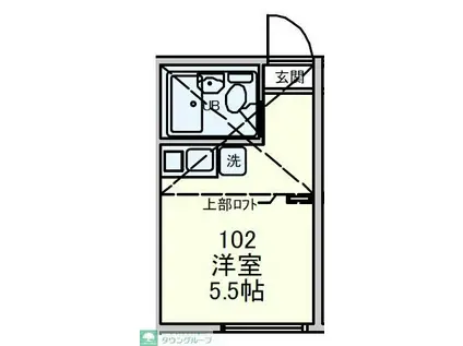 ユナイト星川アイリッシュの杜(ワンルーム/1階)の間取り写真