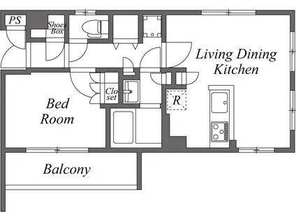 ユーレジデンス西台(1LDK/3階)の間取り写真