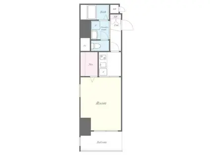 ラ・ルーシュ泉(1K/2階)の間取り写真