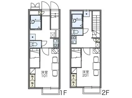 YAITA(1K/1階)の間取り写真