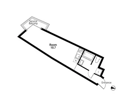T FLAT2(ワンルーム/2階)の間取り写真
