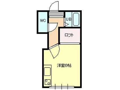 MIWA22(ワンルーム/2階)の間取り写真