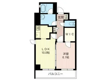 ラフィーネ湘南(1LDK/4階)の間取り写真