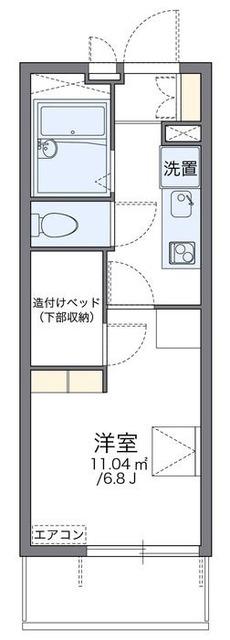 レオパレスリバーヴィレッジM(1K/2階)の間取り写真