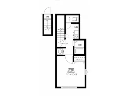 プランドール下丸子(1K/2階)の間取り写真