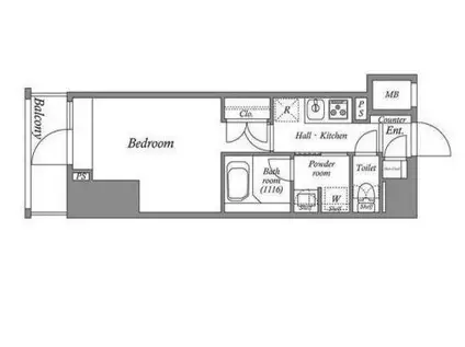 ACP RESIDENCE 亀戸(1K/10階)の間取り写真