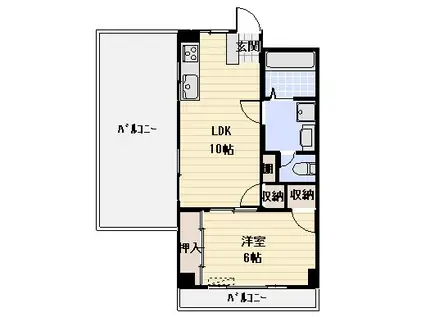 ローズハイツ千住桜木(1LDK/8階)の間取り写真