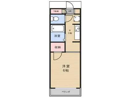 グッドウィル(ワンルーム/1階)の間取り写真