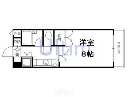 第49長栄ウィステリアヒルズ平米(1K/4階)の間取り写真
