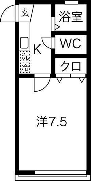 COLORIZE F(1K/2階)の間取り写真
