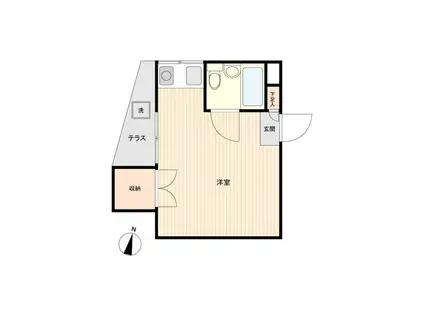 メゾン・ド・ラリエ(ワンルーム/1階)の間取り写真