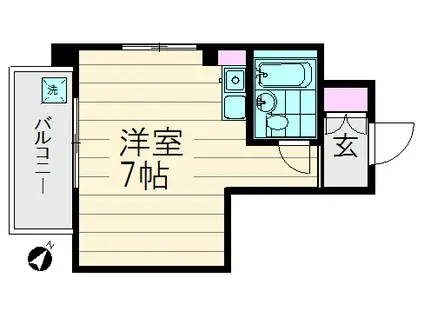 武田ビル(ワンルーム/5階)の間取り写真