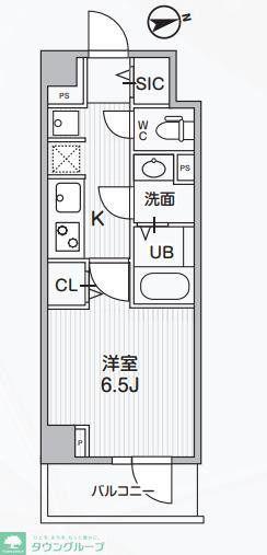 ALIVIS中野(1K/3階)の間取り写真