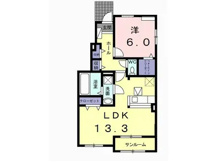 エトワール(1LDK/1階)の間取り写真