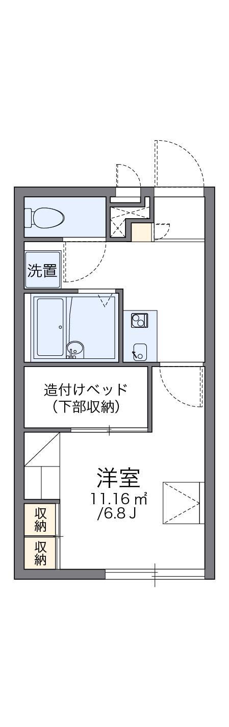 レオパレス山口駅前(1K/2階)の間取り写真
