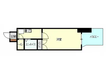 サンドエル東蟹屋(1K/11階)の間取り写真
