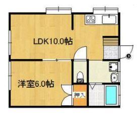 センチュリー合川(1LDK/1階)の間取り写真