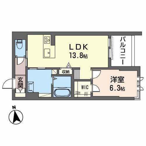 BEREO NANKAI WAKAYAMA CITY(1LDK/3階)の間取り写真