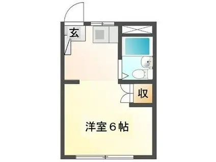 クロノス溝の口(ワンルーム/2階)の間取り写真