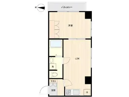 レジデンス錦糸町(1LDK/6階)の間取り写真