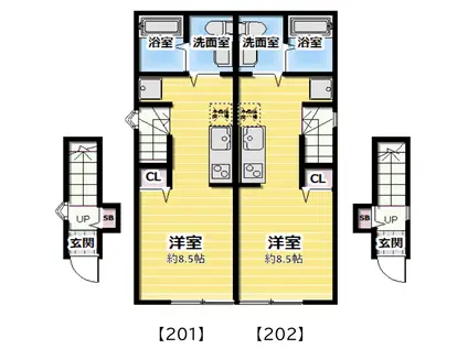 プレジール給田(ワンルーム/2階)の間取り写真