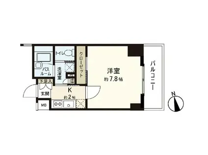 ラ・ルート大手町(1K/9階)の間取り写真